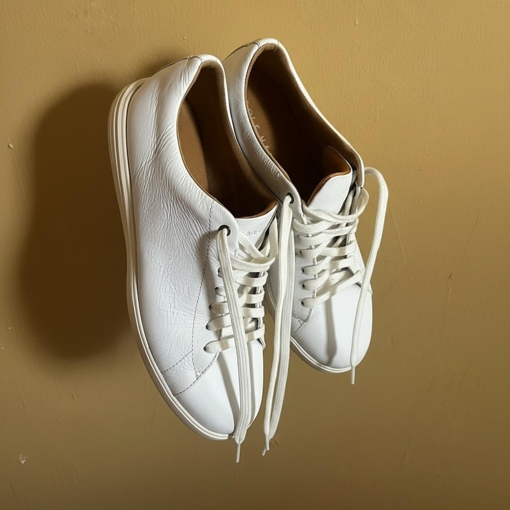 Cole Haan White Low-Top Leather Sneakers